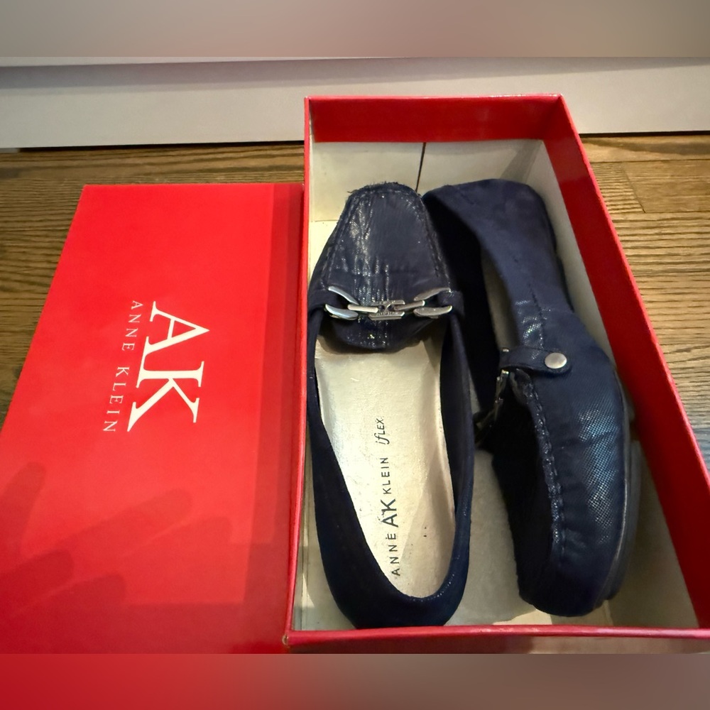 Anne Klein Blue Flats for Effortless Elegance